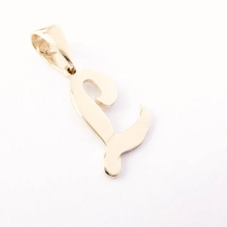 Zlatý přívěsek písmeno L, Au 14K 585/1000, váha 0,63 g