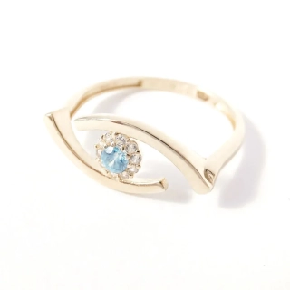 Zlatý prsten, 14K 585/1000, váha 1,66 g