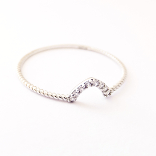 Zlatý prsten, Au 14K 585/1000, váha 0,48 g