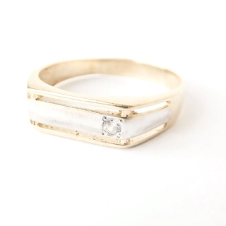 Zlatý pánský prsten, Au 14K 585/1000, váha 3,06 g