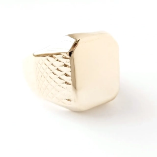 Zlatý pánský prsten, Au 14K 585/1000, váha 7,68 g