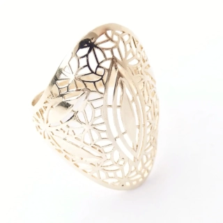 Zlatý lesklý prsten, Au 14K 585/1000, váha 2,67 g