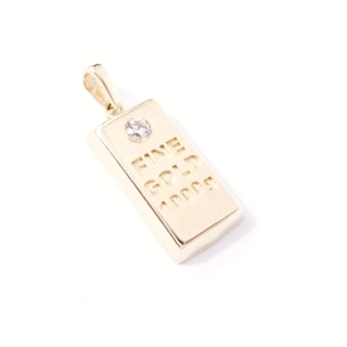 Zlatý přívěsek cihlička, Au 14K 585/1000, váha 1,22 g