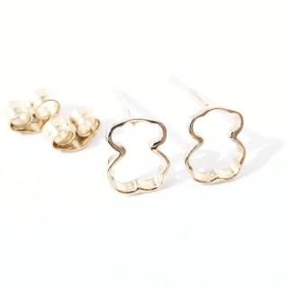 Zlaté náušnice, Au 14K 585/1000, váha 2x 0,34 g